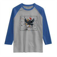 Funny Christmas Raven Lovers Raglan Shirt F Caw F Joke Gift - Wonder Print Shop