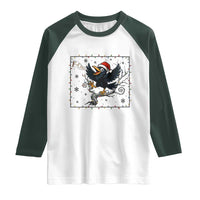 Funny Christmas Raven Lovers Raglan Shirt F Caw F Joke Gift - Wonder Print Shop