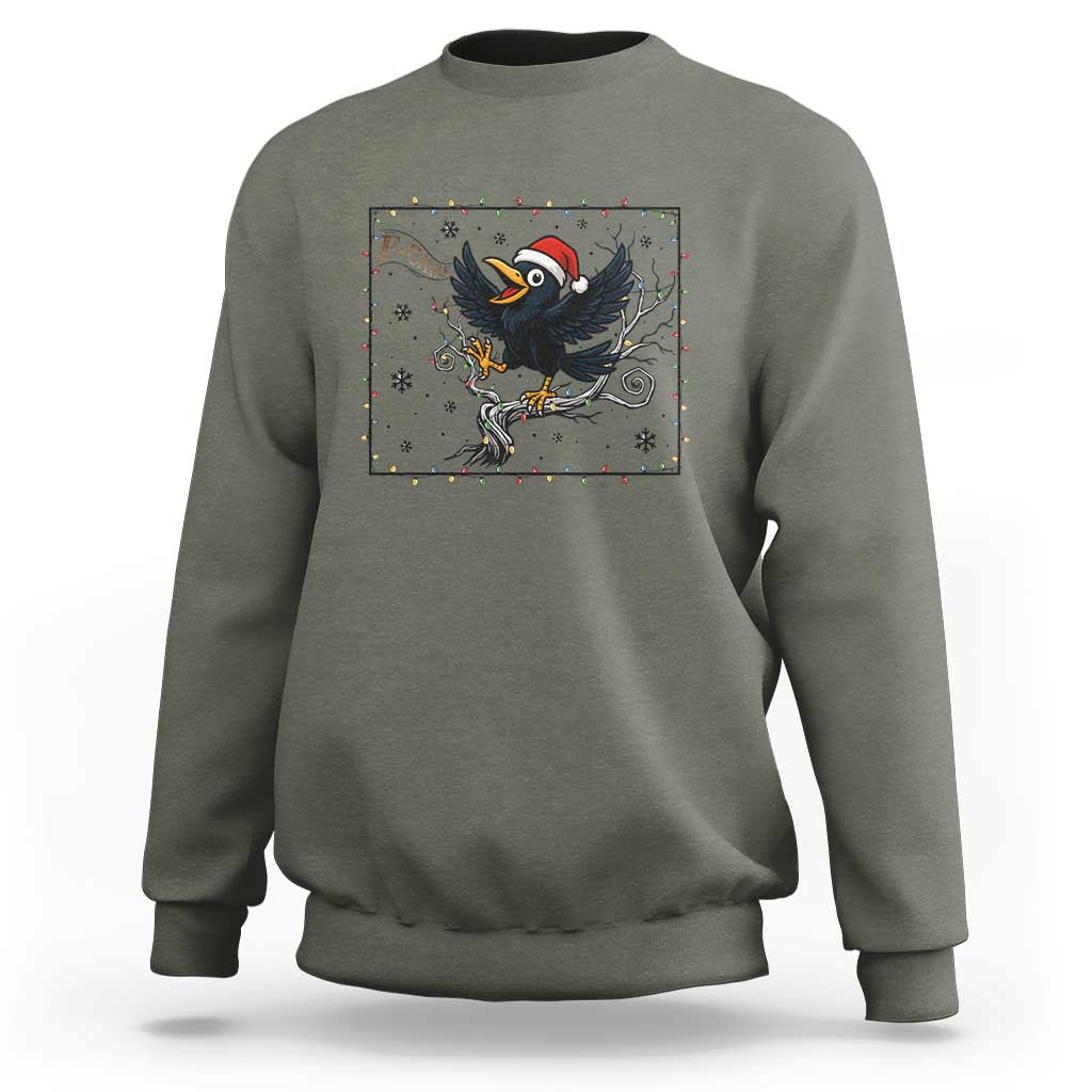 Funny Christmas Raven Lovers Sweatshirt F Caw F Joke Gift - Wonder Print Shop