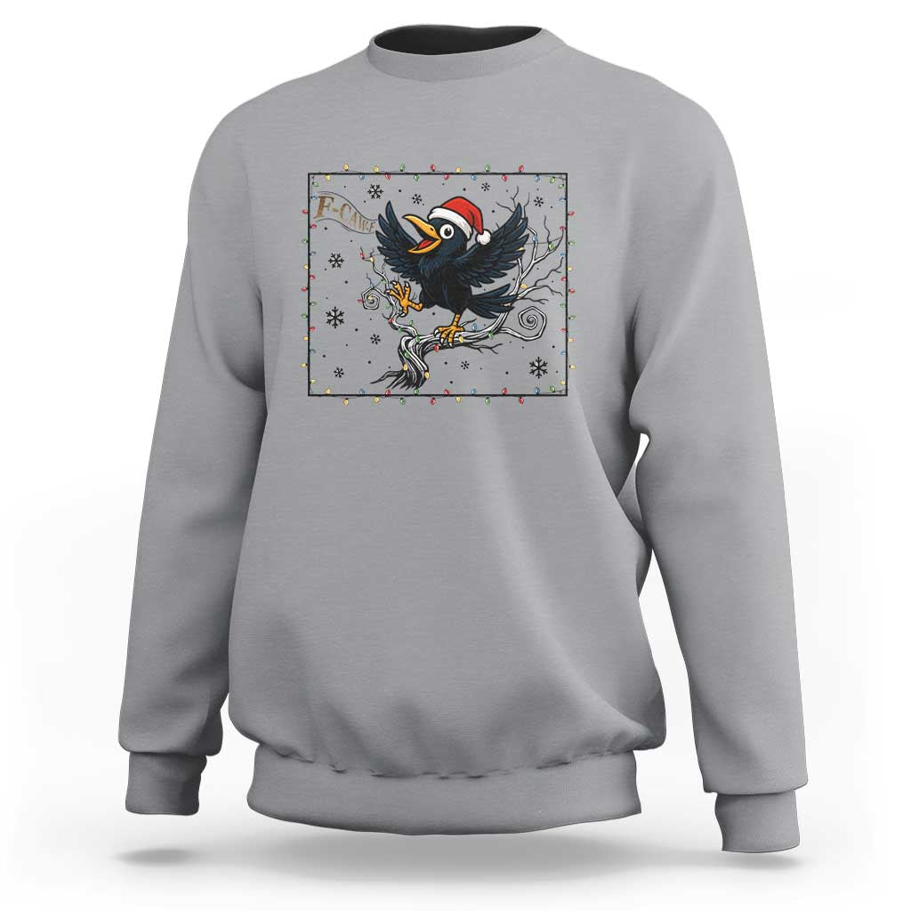 Funny Christmas Raven Lovers Sweatshirt F Caw F Joke Gift - Wonder Print Shop