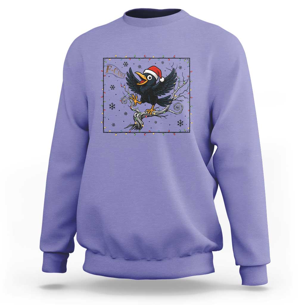 Funny Christmas Raven Lovers Sweatshirt F Caw F Joke Gift - Wonder Print Shop