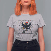 Funny Christmas Raven Lovers T Shirt For Women F Caw F Joke Gift - Wonder Print Shop
