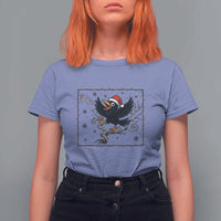 Funny Christmas Raven Lovers T Shirt For Women F Caw F Joke Gift - Wonder Print Shop
