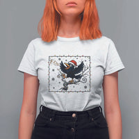 Funny Christmas Raven Lovers T Shirt For Women F Caw F Joke Gift - Wonder Print Shop