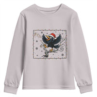 Funny Christmas Raven Lovers Youth Sweatshirt F Caw F Joke Gift - Wonder Print Shop