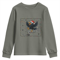 Funny Christmas Raven Lovers Youth Sweatshirt F Caw F Joke Gift - Wonder Print Shop