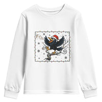 Funny Christmas Raven Lovers Youth Sweatshirt F Caw F Joke Gift - Wonder Print Shop
