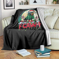 Funny F Caw F Raven Joke Throw Blanket Holiday Gift - Wonder Print Shop