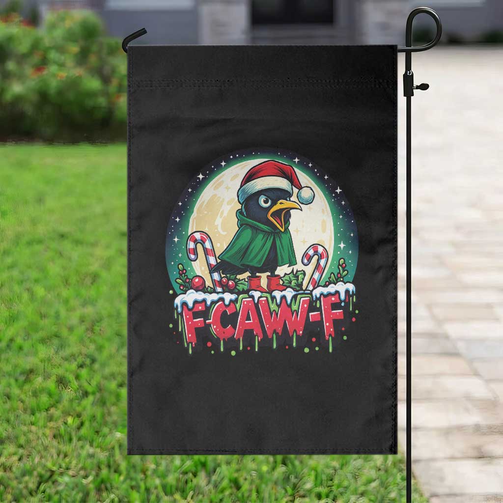 Funny F Caw F Raven Joke Garden Flag Holiday Gift - Wonder Print Shop