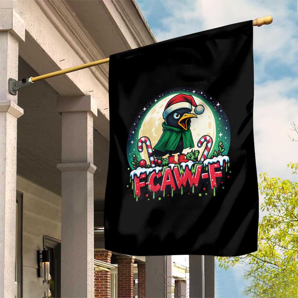 Funny F Caw F Raven Joke Garden Flag Holiday Gift - Wonder Print Shop