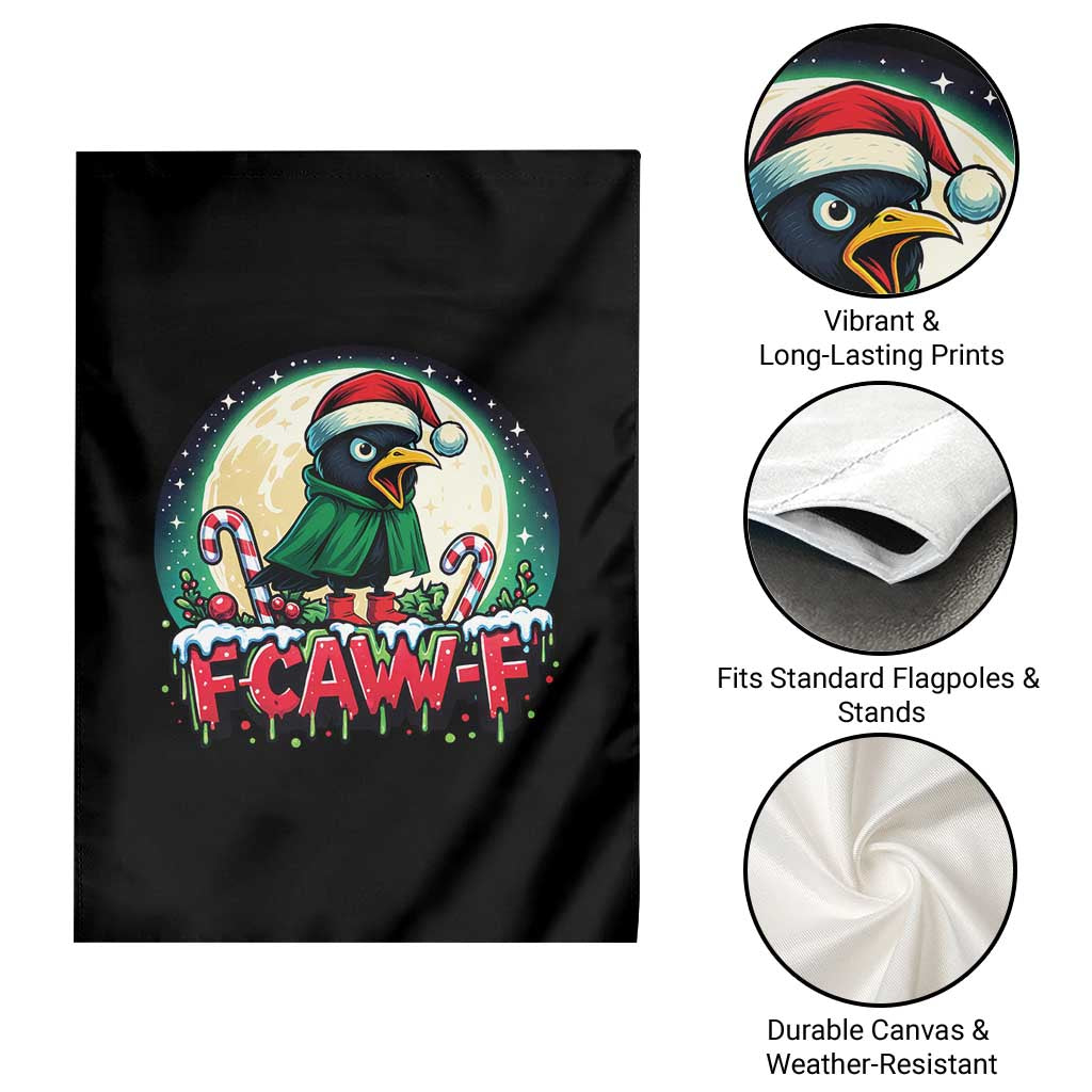 Funny F Caw F Raven Joke Garden Flag Holiday Gift - Wonder Print Shop