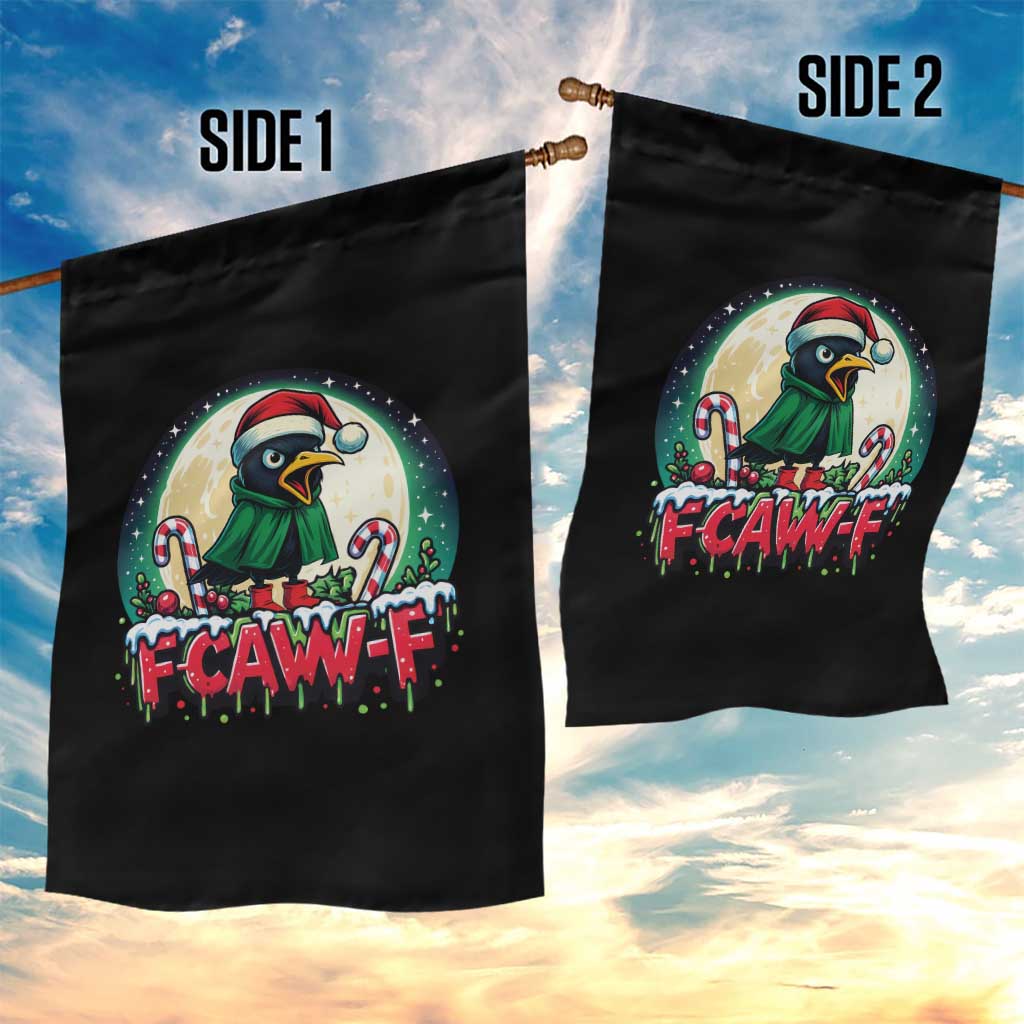 Funny F Caw F Raven Joke Garden Flag Holiday Gift - Wonder Print Shop