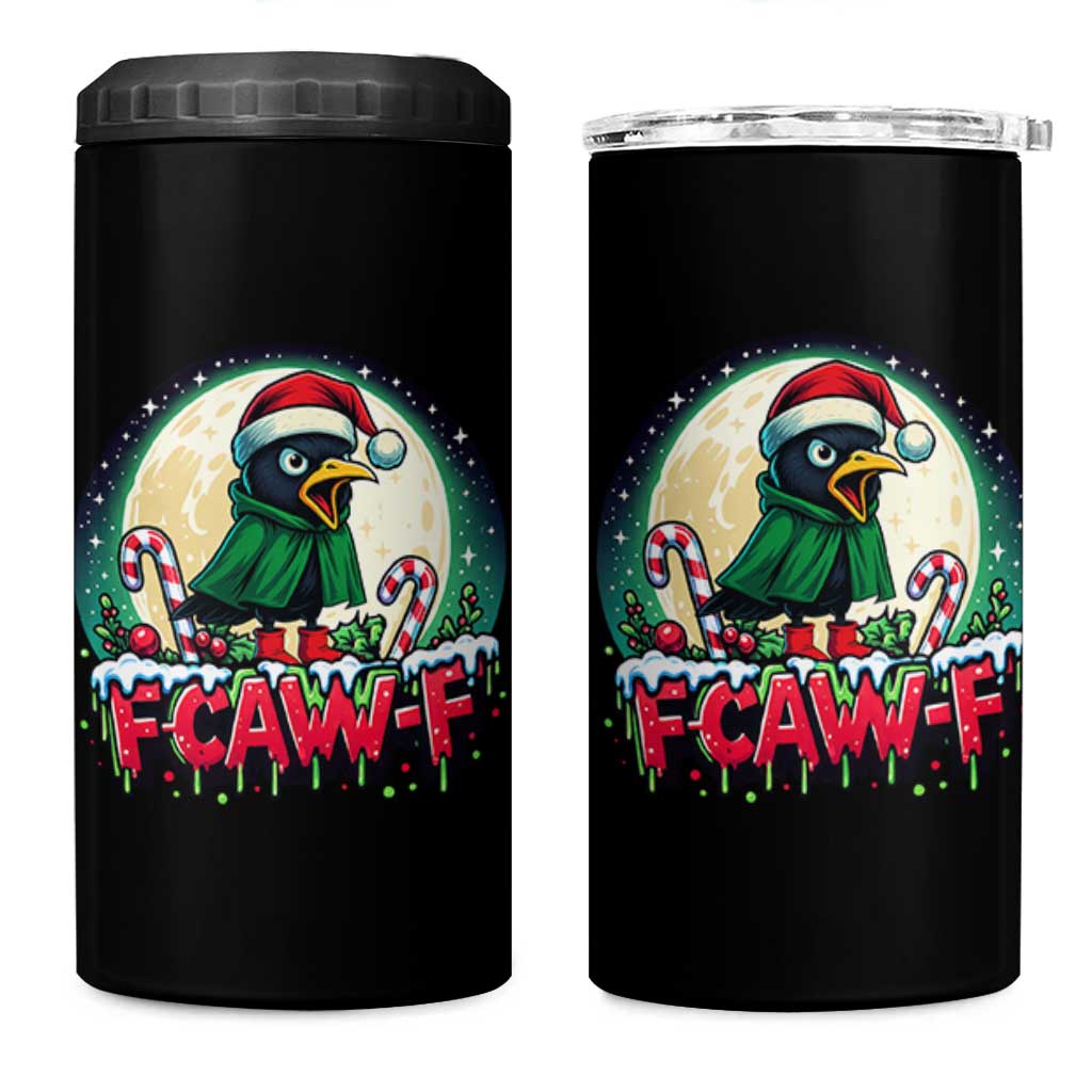 Funny F Caw F Raven Joke 4 in 1 Can Cooler Tumbler Holiday Gift - Wonder Print Shop