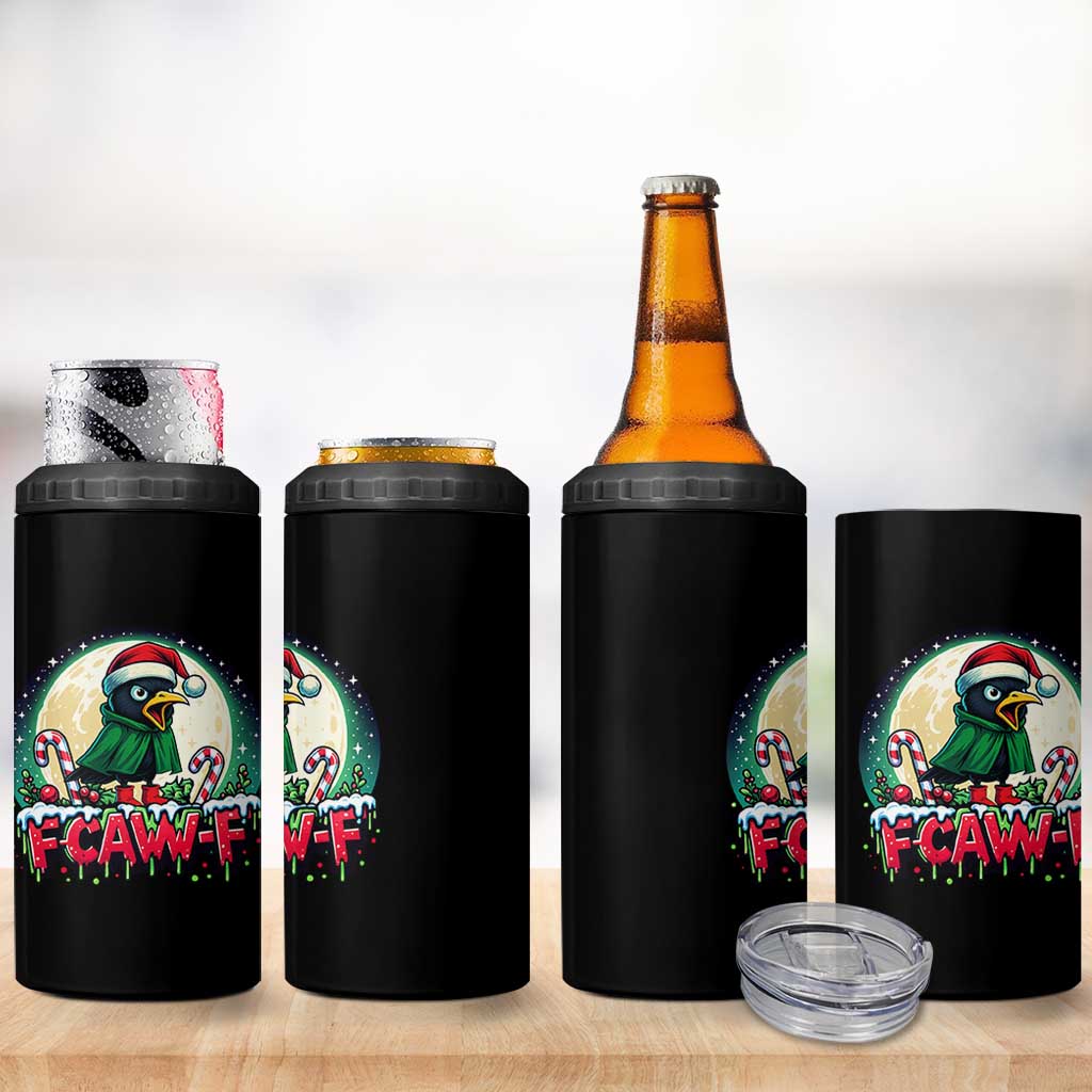 Funny F Caw F Raven Joke 4 in 1 Can Cooler Tumbler Holiday Gift - Wonder Print Shop