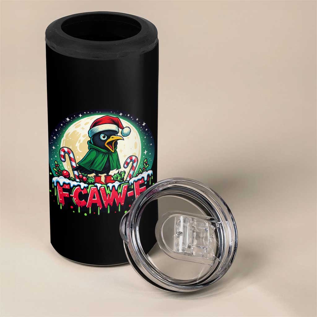 Funny F Caw F Raven Joke 4 in 1 Can Cooler Tumbler Holiday Gift - Wonder Print Shop