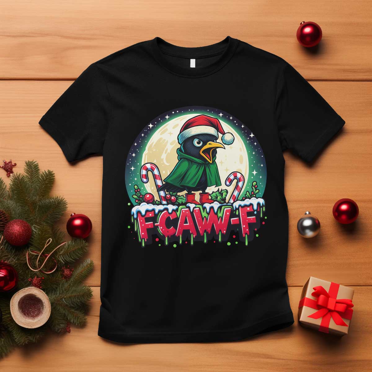 Funny F Caw F Raven Joke T Shirt Holiday Gift - Wonder Print Shop