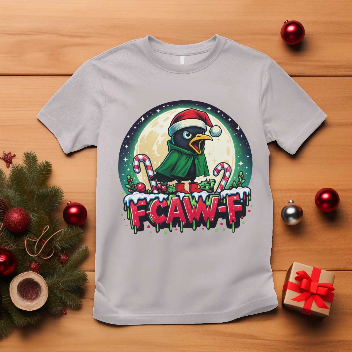 Funny F Caw F Raven Joke T Shirt Holiday Gift - Wonder Print Shop