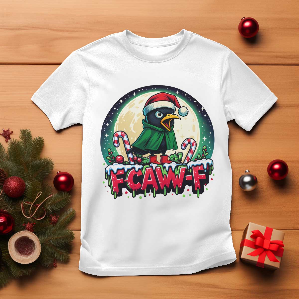 Funny F Caw F Raven Joke T Shirt Holiday Gift - Wonder Print Shop