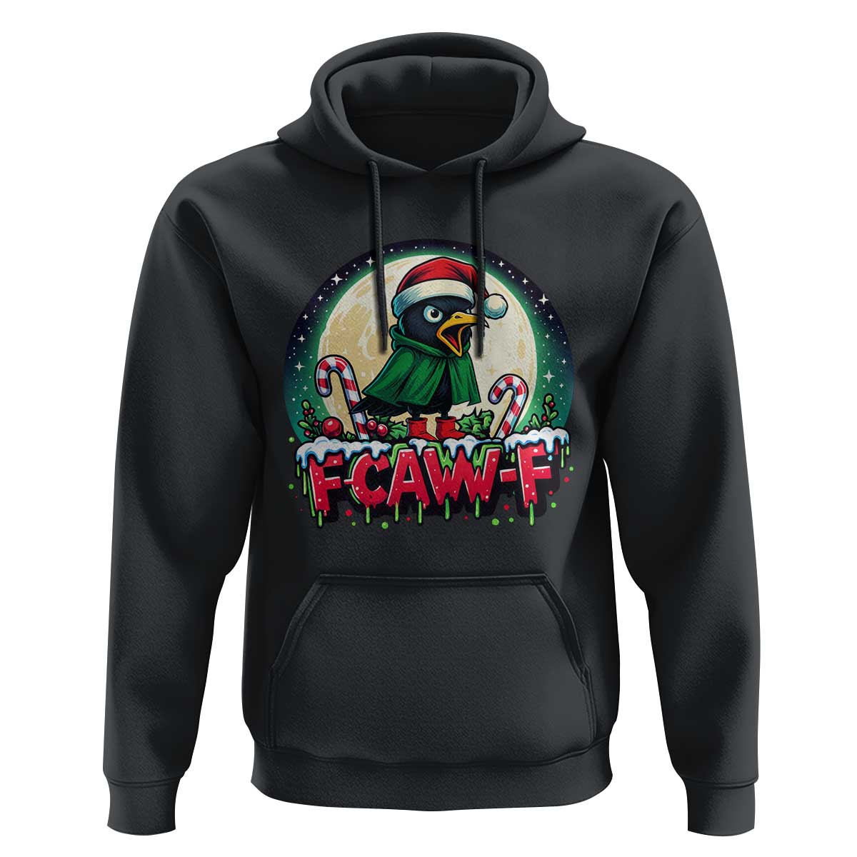 Funny F Caw F Raven Joke Hoodie Holiday Gift - Wonder Print Shop