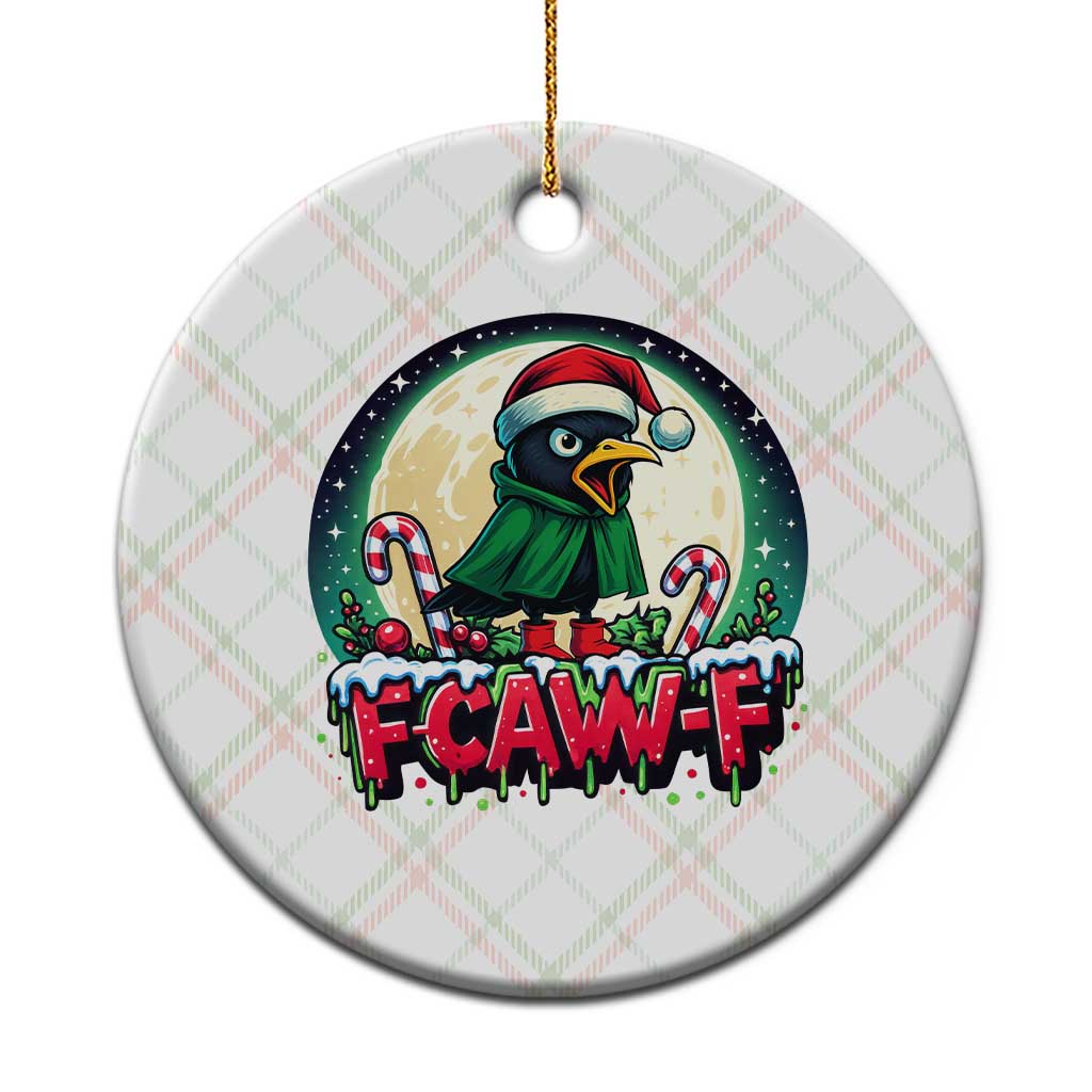 Funny F Caw F Raven Joke Ceramic Ornament Holiday Gift - Wonder Print Shop