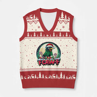 Funny F Caw F Raven Joke V-Neck Knit Sweater Vest Holiday Gift - Wonder Print Shop