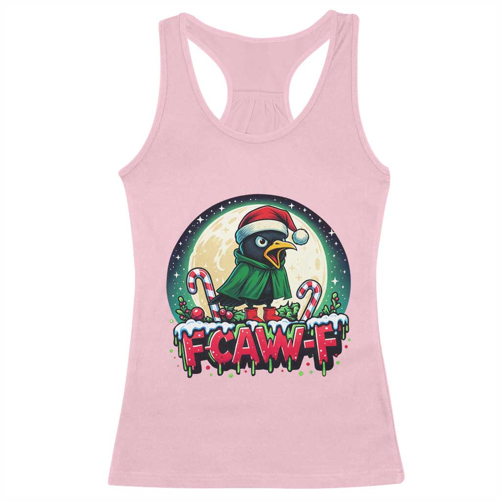 Funny F Caw F Raven Joke Racerback Tank Top Holiday Gift - Wonder Print Shop