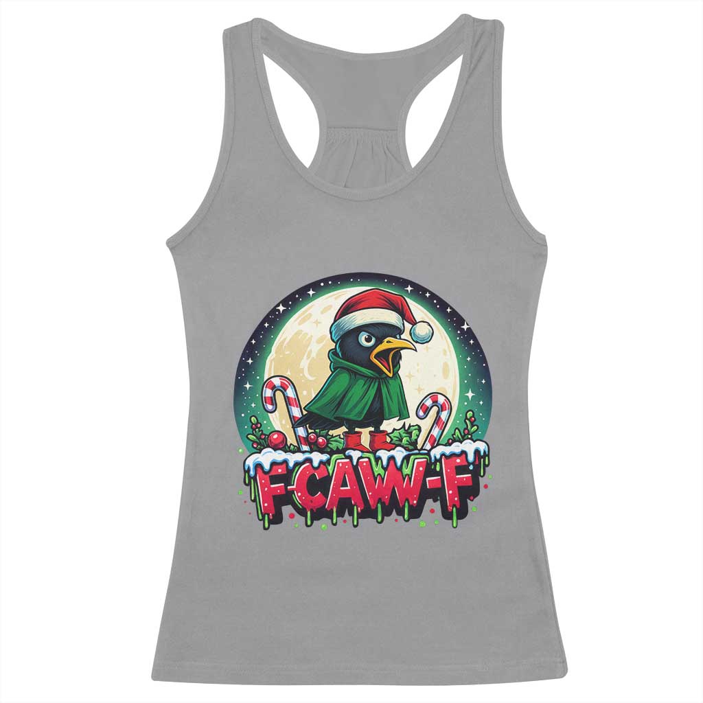 Funny F Caw F Raven Joke Racerback Tank Top Holiday Gift - Wonder Print Shop