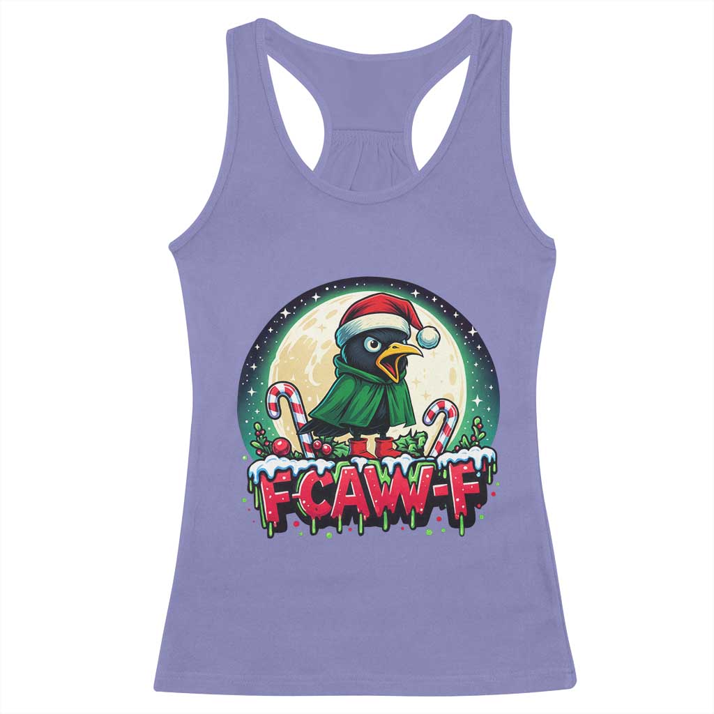 Funny F Caw F Raven Joke Racerback Tank Top Holiday Gift - Wonder Print Shop