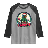 Funny F Caw F Raven Joke Raglan Shirt Holiday Gift - Wonder Print Shop
