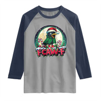 Funny F Caw F Raven Joke Raglan Shirt Holiday Gift - Wonder Print Shop