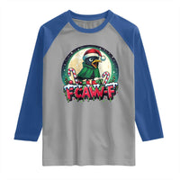 Funny F Caw F Raven Joke Raglan Shirt Holiday Gift - Wonder Print Shop