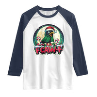 Funny F Caw F Raven Joke Raglan Shirt Holiday Gift - Wonder Print Shop