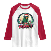 Funny F Caw F Raven Joke Raglan Shirt Holiday Gift - Wonder Print Shop