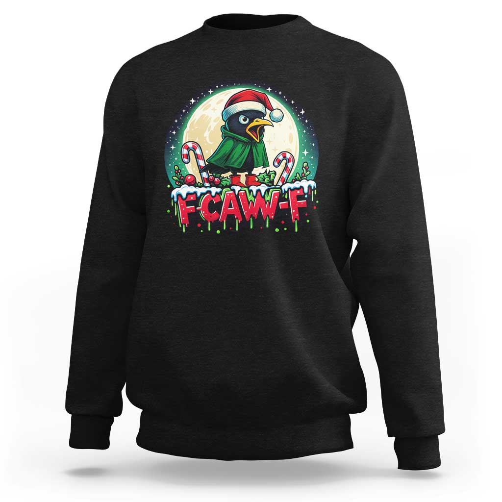 Funny F Caw F Raven Joke Sweatshirt Holiday Gift - Wonder Print Shop