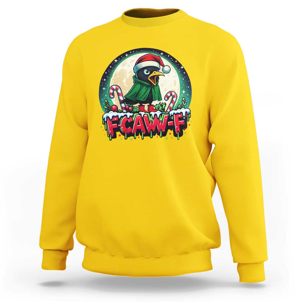 Funny F Caw F Raven Joke Sweatshirt Holiday Gift - Wonder Print Shop
