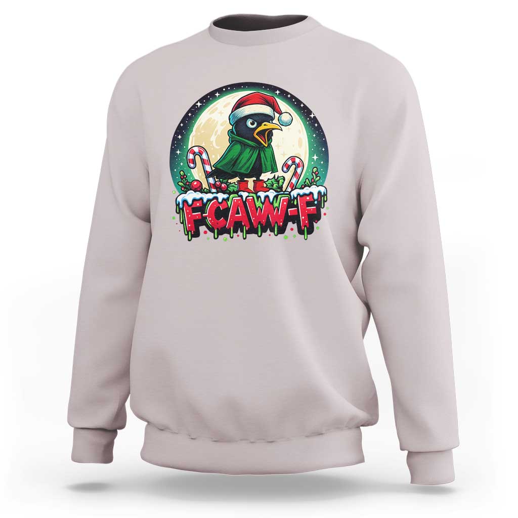 Funny F Caw F Raven Joke Sweatshirt Holiday Gift - Wonder Print Shop