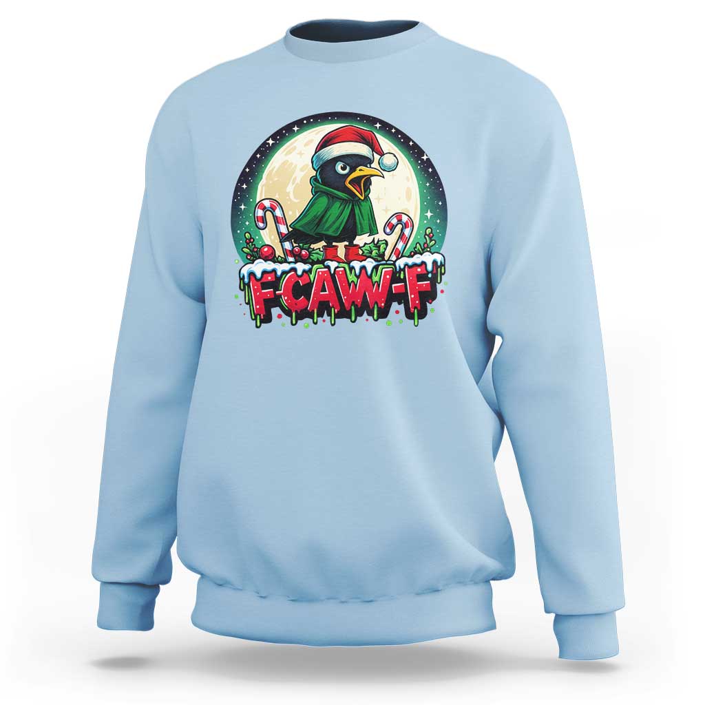 Funny F Caw F Raven Joke Sweatshirt Holiday Gift - Wonder Print Shop