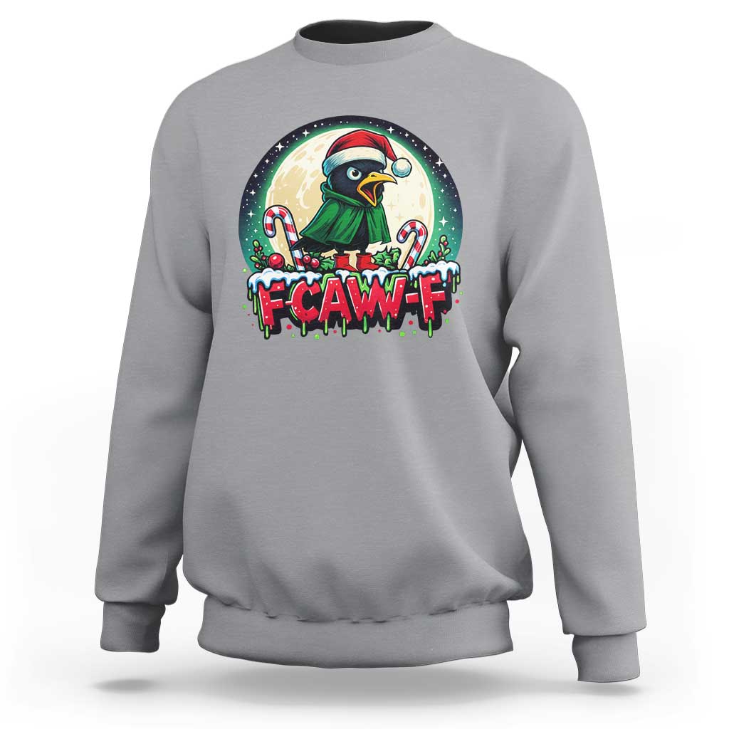 Funny F Caw F Raven Joke Sweatshirt Holiday Gift - Wonder Print Shop