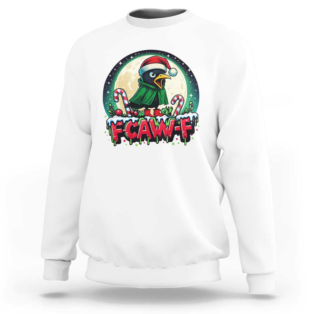 Funny F Caw F Raven Joke Sweatshirt Holiday Gift - Wonder Print Shop