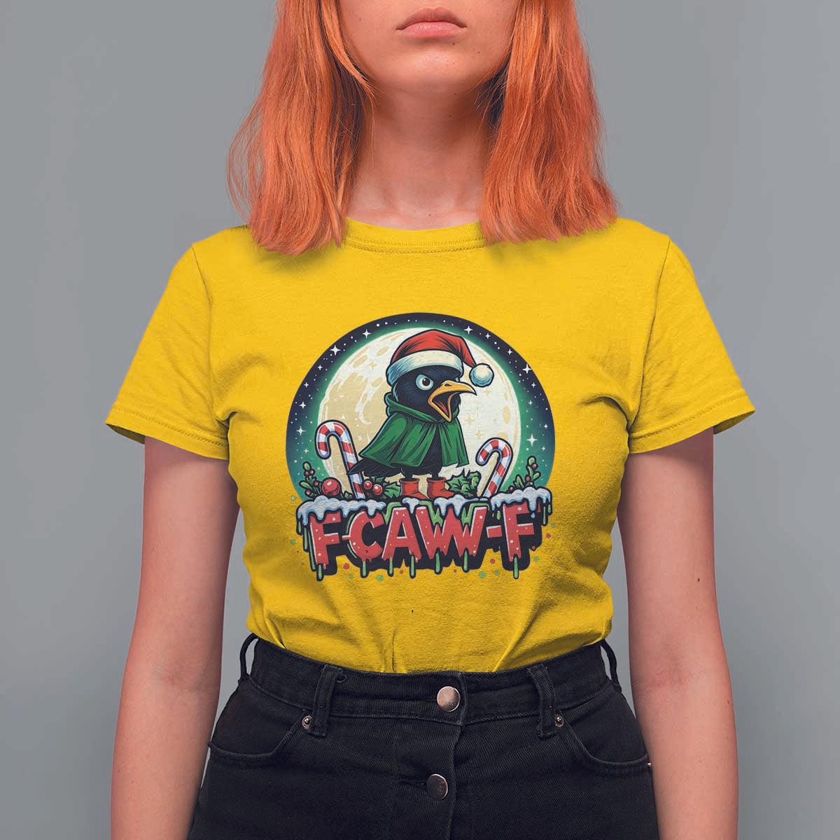 Funny F Caw F Raven Joke T Shirt For Women Holiday Gift - Wonder Print Shop