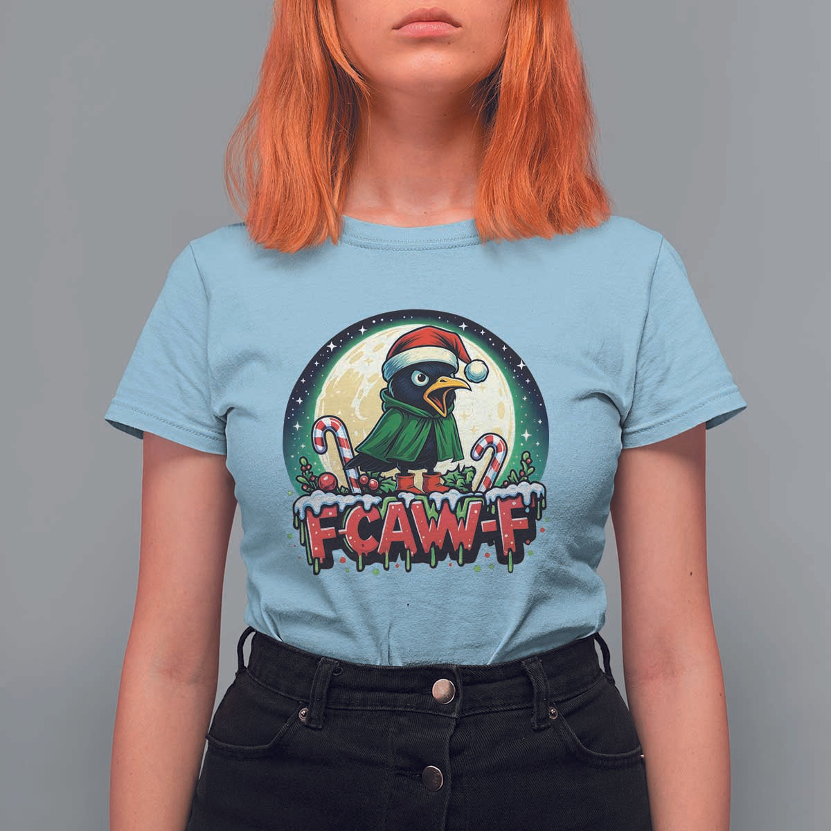 Funny F Caw F Raven Joke T Shirt For Women Holiday Gift - Wonder Print Shop