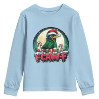 Funny F Caw F Raven Joke Youth Sweatshirt Holiday Gift - Wonder Print Shop