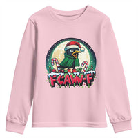 Funny F Caw F Raven Joke Youth Sweatshirt Holiday Gift - Wonder Print Shop