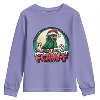 Funny F Caw F Raven Joke Youth Sweatshirt Holiday Gift - Wonder Print Shop