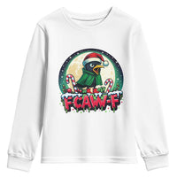 Funny F Caw F Raven Joke Youth Sweatshirt Holiday Gift - Wonder Print Shop