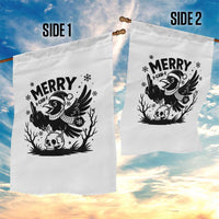 Merry F Caw F Christmas Raven Garden Flag Funny Holiday Gift - Wonder Print Shop