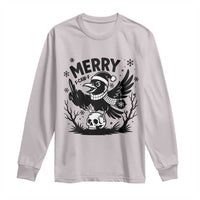 Merry F Caw F Christmas Raven Long Sleeve Shirt Funny Holiday Gift - Wonder Print Shop