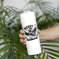 Merry F Caw F Christmas Raven Skinny Tumbler Funny Holiday Gift - Wonder Print Shop