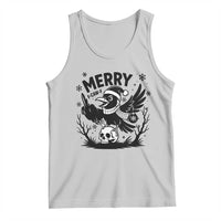 Merry F Caw F Christmas Raven Tank Top Funny Holiday Gift - Wonder Print Shop