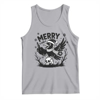 Merry F Caw F Christmas Raven Tank Top Funny Holiday Gift - Wonder Print Shop